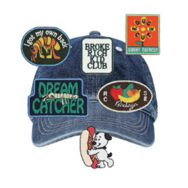 พร้อมส่ง ✨ RCSE Patches Denim Cap Set หมวก roughcut X sunny express สี medium wash