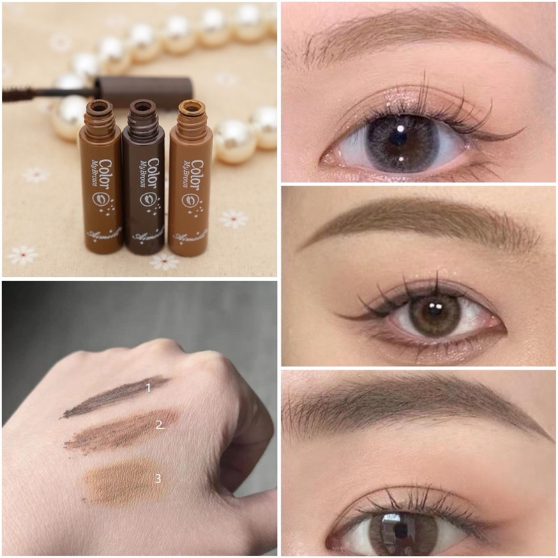 มาสคาร่าคิ้ว สามมิติ Aimeili โทนน้ำตาล 3 เฉดสี คิ้วตั้งเรียงเส้นสวย ปัดง่าย แห้งเร็ว กันน้ำ ติดทนนาน