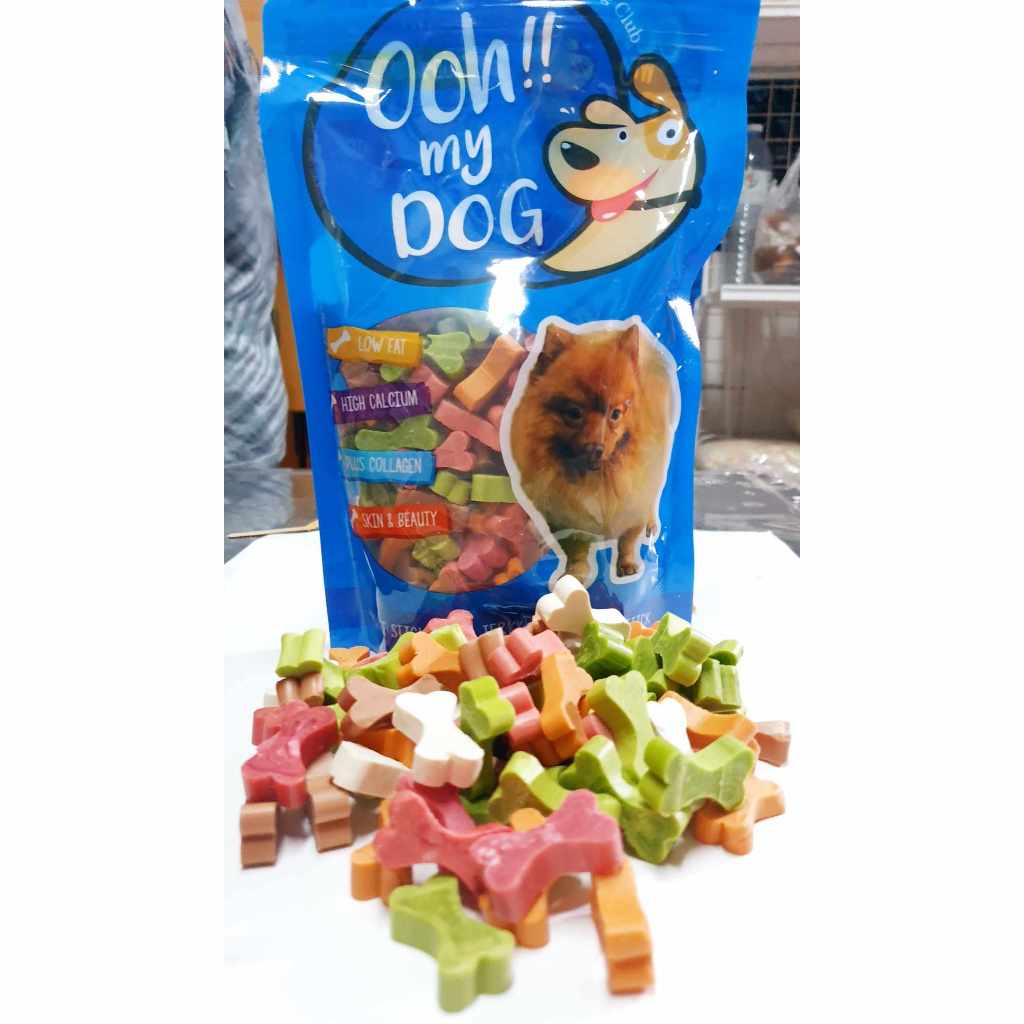 🐶ขนมขุดฟันรูปกระดูก 1 นิ้ว มินิโบนทรีสรวมรส น้ำหนัก 500 กรัม