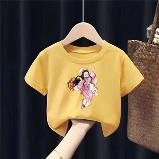 เสื้อยืดเด็กพิมพ์ลายการ์ตูน น่ารักๆๆ เนื้อผ้าฝ้าย "สีเหลือง" Pattern 253-264