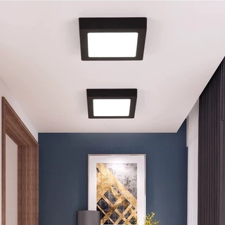 โคมพาแนล ติดลอย ดาวน์ไลท์ 6W 12W 18W 24W Downlight ทรงกลม/ทรงเหลี่ยม Panel LED สำนักงาน ห้าง บ้านพักอาศัย ขอบดำขาวไม้