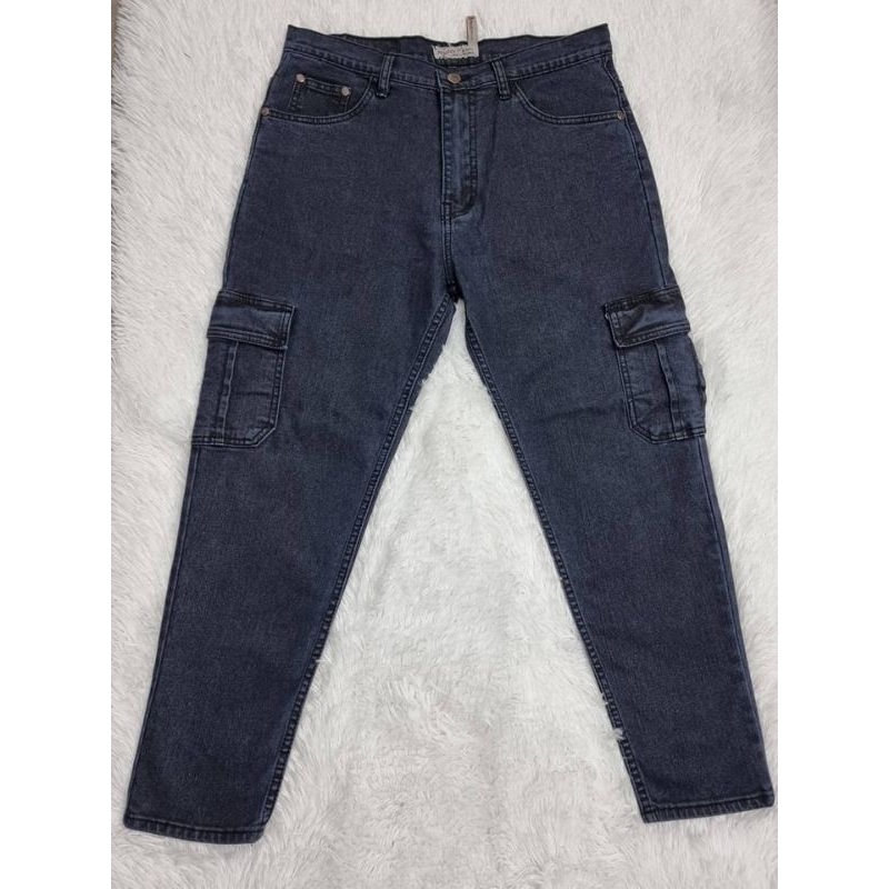 MD jeans กางเกงยีนส์ยืด คาโก้ ขา8ส่วน เอว 34-44 สาวอวบอ้วน