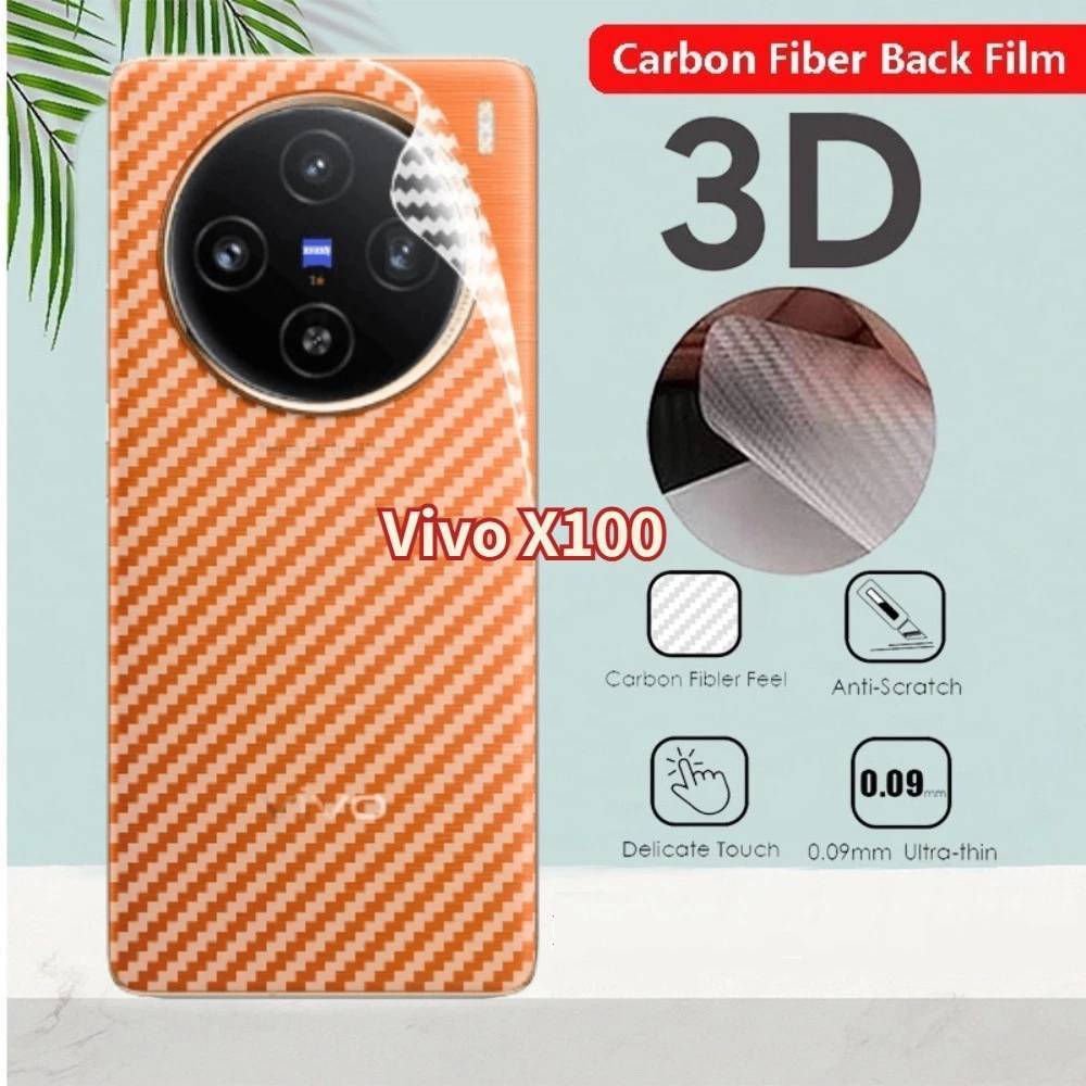 X100ตรงรุ่น(พร้อมส่งในไทย)ฟิล์มหลังเคฟล่าVivo X100 5G