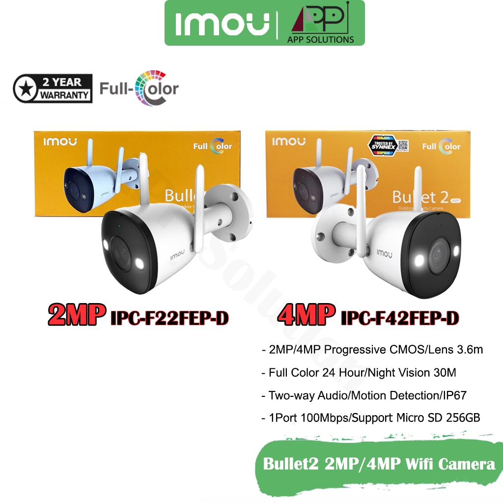IMOU(กล้องวงจรปิดไร้สาย) Wi-Fi Camera/Full-Color รุ่น IPC-F22FEP(2MP)และIPC-F42FEP(4MP)ประกัน1ปี