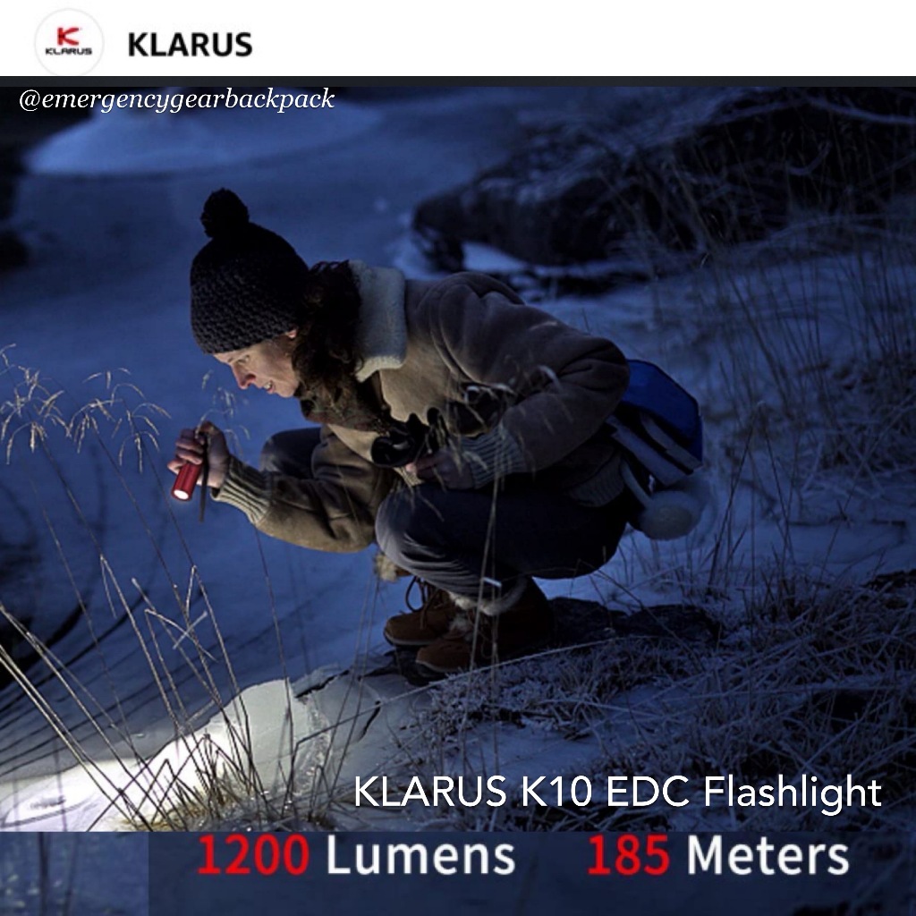 Klarus K10 EDC Flashlight  1200 lm | 185 m | Compact Tactical EDC