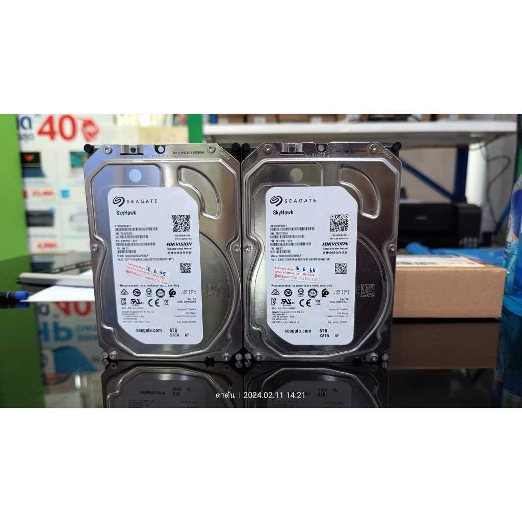 6TB. SEAGATE Skyhawk-ST6000VX001 HIKVISION  มือสองสภาพสวยๆ รับประกัน3เดือน
