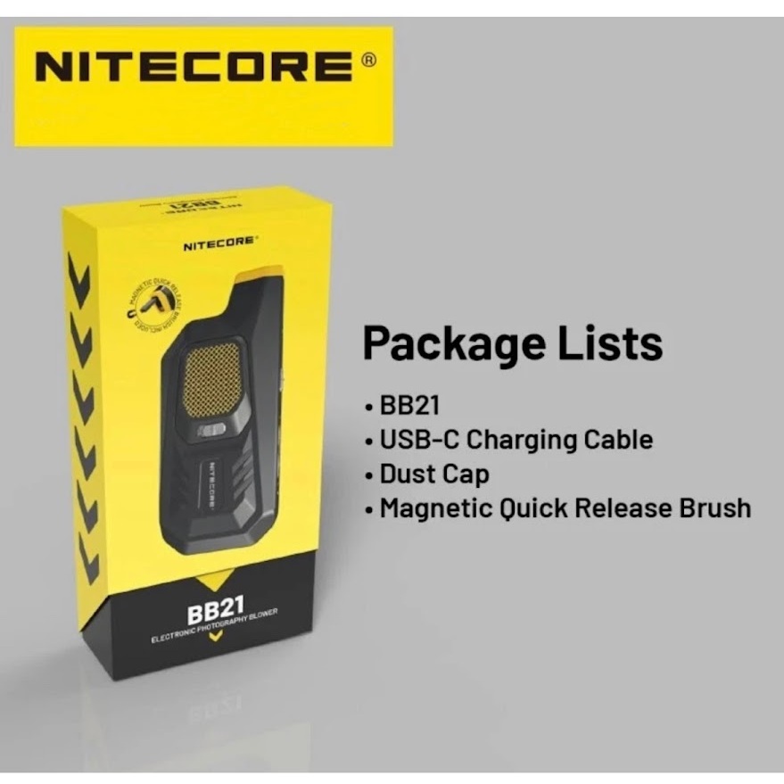 NITECORE เครื่องเป่าลมอิเล็กทรอนิกส์ BB21อเนกประสงค์ เครื่องเป่าลมสำหรับเลนส์กล้องถ่ายรูป
