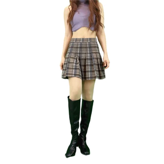 Chole G:Minmin Flat Knee-high Boots รองเท้าบูทหนังยาว ไซส์37-42 รองเท้าบูทเกาหลี(SH0003)