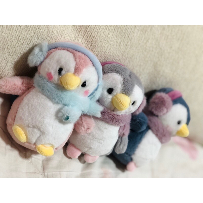 ตุ๊กตาเพนกวิน 🐧❄️ พี่น้องคล้องผ้าพันคอ (ตู้คีบเล็ก)
