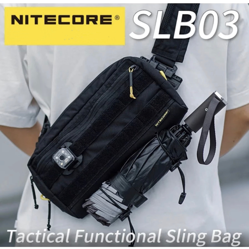 พร้อมส่ง NITECORE SLB03 Messenger กระเป๋ายุทธวิธีฟังก์ชั่น500D ไนล่อนน้ำหนักเบากระเป๋า Molle ระบบ EDC เอวกระเป๋า