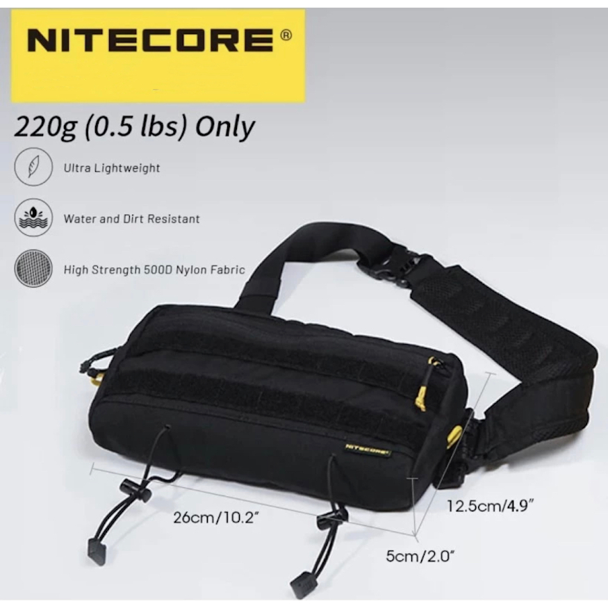 พร้อมส่ง NITECORE SLB03 Messenger กระเป๋ายุทธวิธีฟังก์ชั่น500D ไนล่อนน้ำหนักเบากระเป๋า Molle ระบบ EDC เอวกระเป๋า