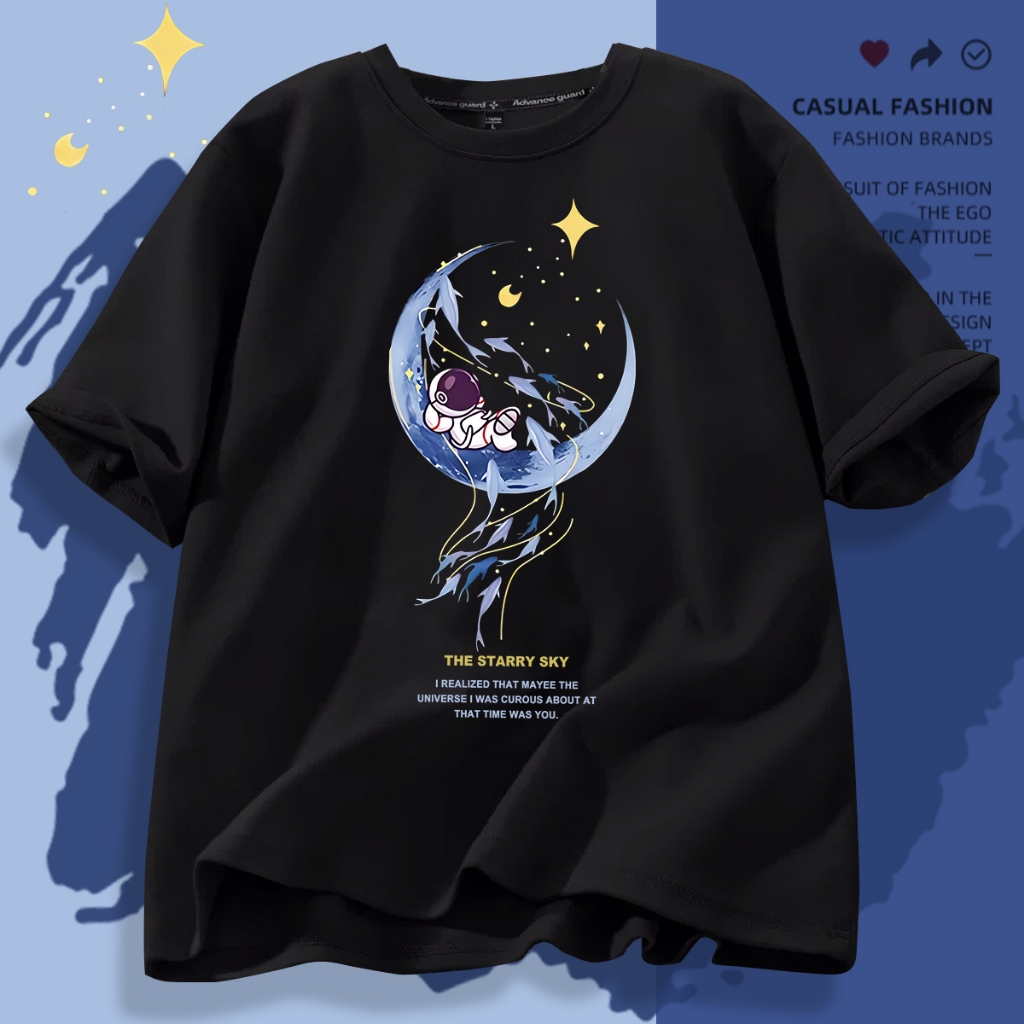 D522(พร้อมส่ง）เสื้อยืดแขนสั้ง สำหรับชายและหญิง.ลายแฟชั่งนานาชาติ ใส่เทียวออกกำลังกายได้