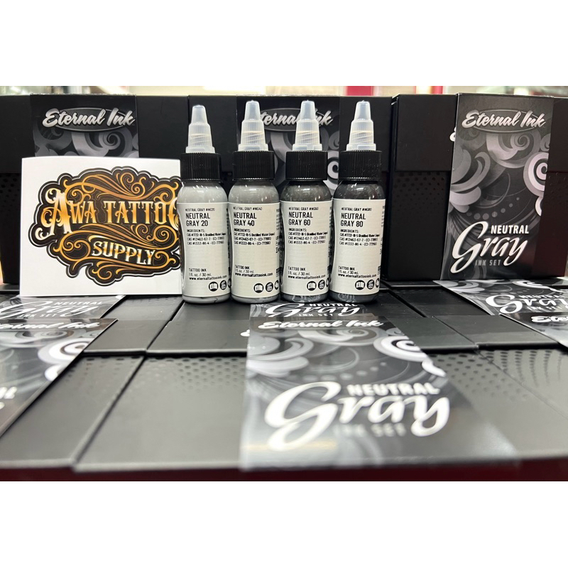 หมึกสัก เฉดทำเงาเทา Eternal Nuetral Gray Ink Set