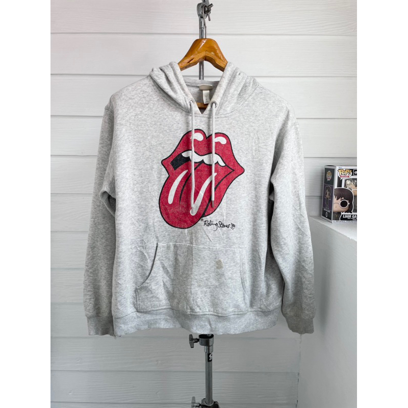 เสื้อกันหนาววงดนตรีมือสอง THE ROLLING STONES X H&M HOODIE (2019) Size XL มือ2