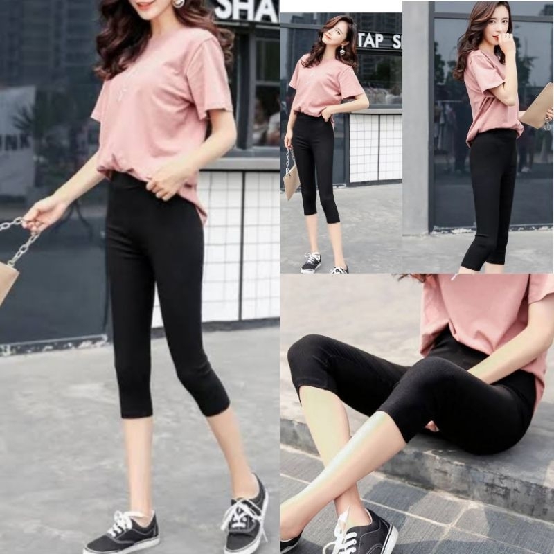 Fern.shop ~L002 ~ ^พร้อมส่ง^ กางเกงเลคกิ้งขา 5 ส่วน~ "Leggings"  เนื้อผ้าดีมาก A-Line