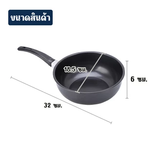 Marino Home กระทะก้นลึก กระทะเทฟล่อน กระทะทอดไข่ดาว ขนาด 18.5 ซม. No.Y1244