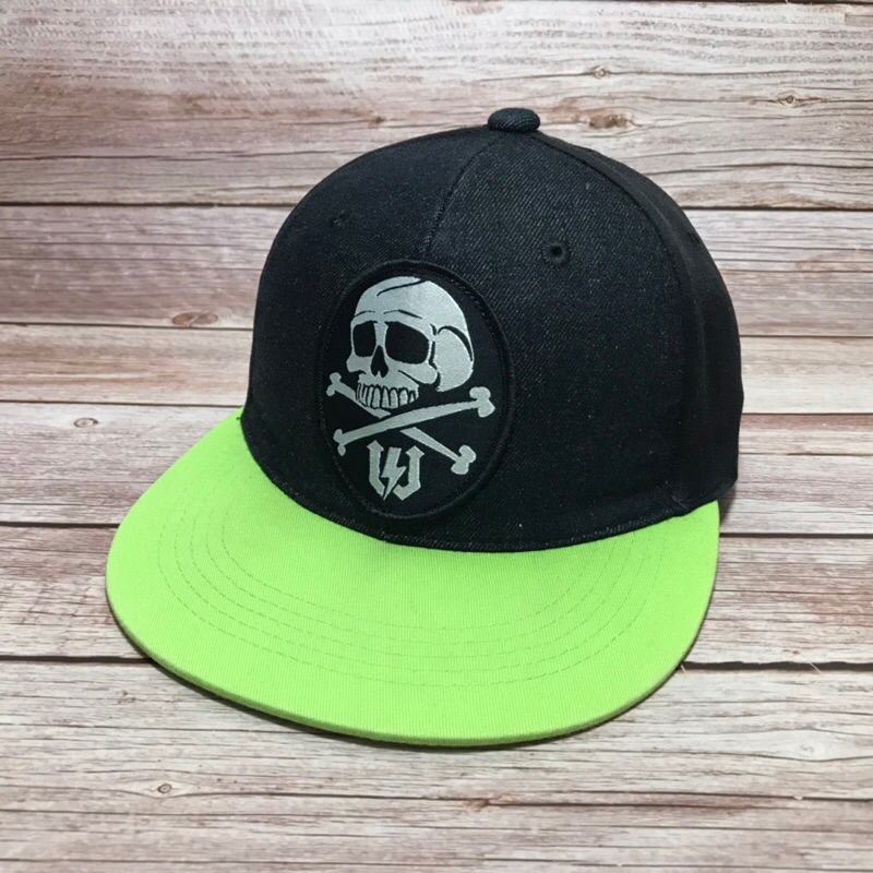 หมวก VTG World Industries Skateboard Skull Punk Flexfit Cap