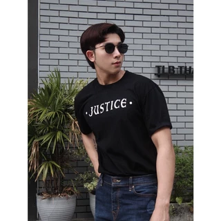 (พร้อมส่ง) เสื้อยืด JUSTICE - ผ้า Cotton100%
