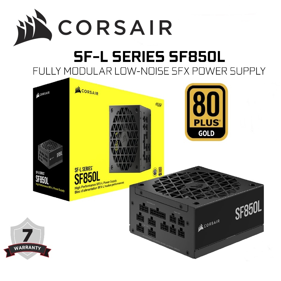 POWER SUPPLY (อุปกรณ์จ่ายไฟ) CORSAIR SF850L - 850W 80 PLUS GOLD (SFX-L) (CP-9020245-NA)