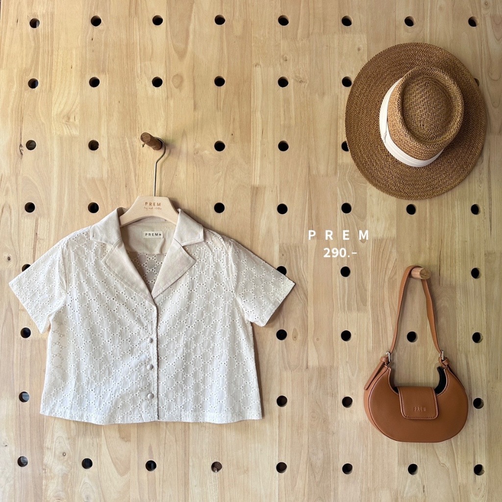 เสื้อเรณู เสื้อลูกไม้ลายฉลุน่ารักๆ พร้อมส่ง มีเก็บเงินปลายทาง  #225 ราคา ถูกที่สุด ดีลบีเคเค แกลเลอรีภาพที่ 5