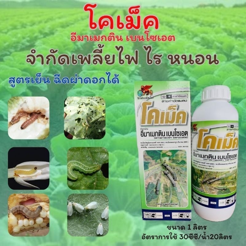 อินออน อีมาเม็กตินเบนโซเอต (emamectin) 1kg กำจัดแมลงน๊อคเพลี้ย หนอน