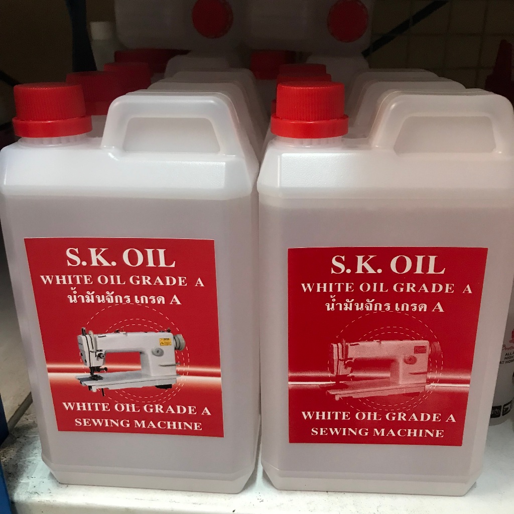 น้ำมันจักร น้ำมันหล่อลื่น น้ำมันใส่จักรเย็บผ้า SK OIL 1 ลิตร