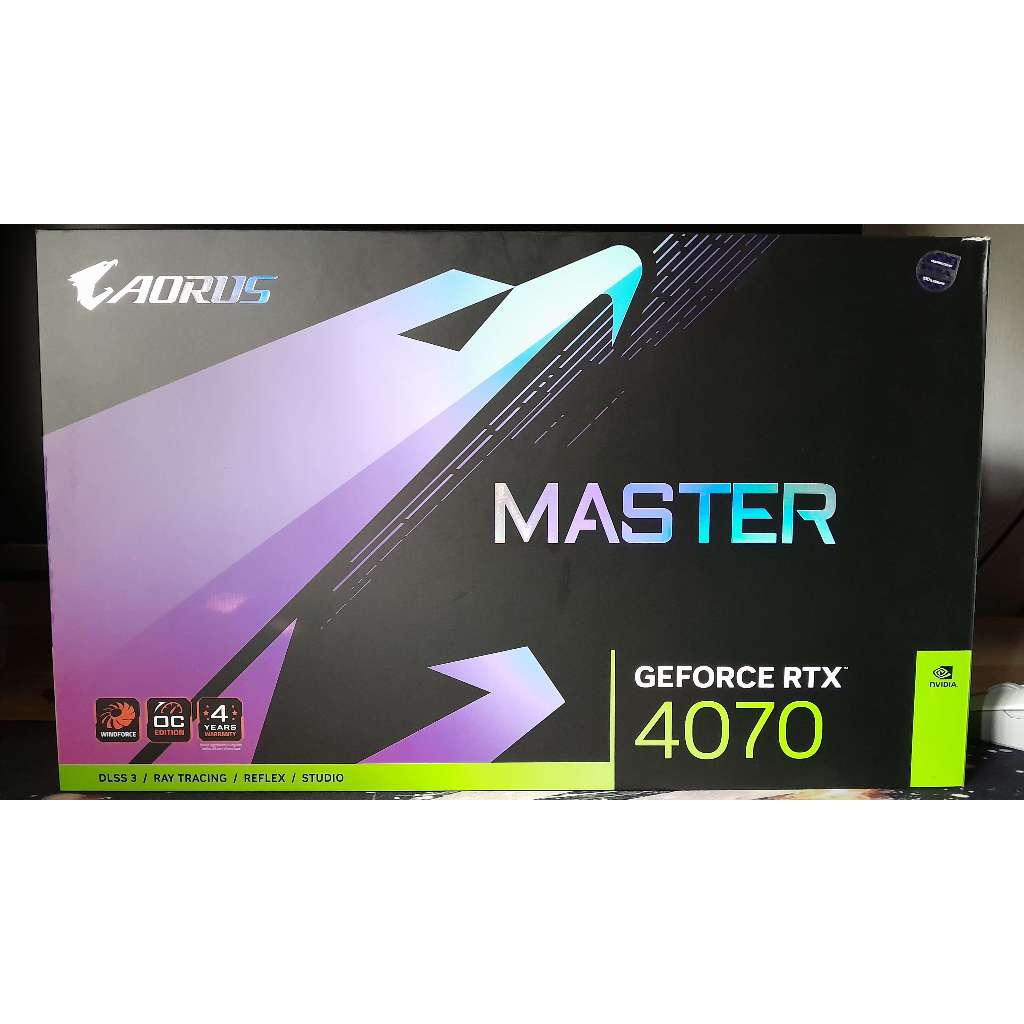 ((พร้อมส่ง))VGA (การ์จอ) GIGABYTE GeForce RTX 4070 AORUS MASTER 12G มือสอง