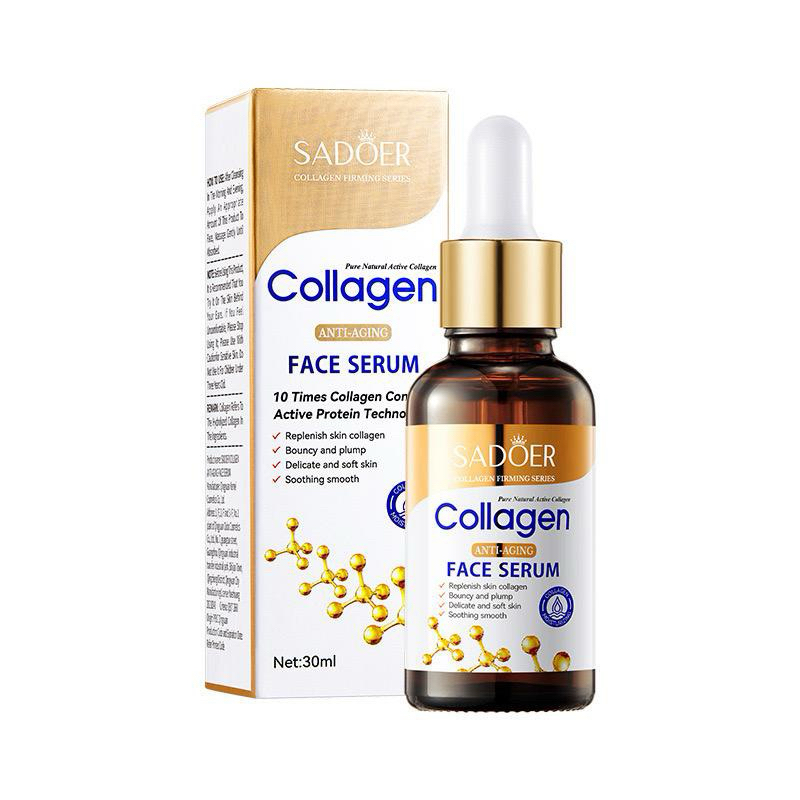 เซรั่มคอลลาเจน Sadoer Collagen Face Serum 30ml. บำรุงผิวหน้า ลดเลือนริ้วรอย ผิวนุ่มเนียนใส ผิวขาวใส