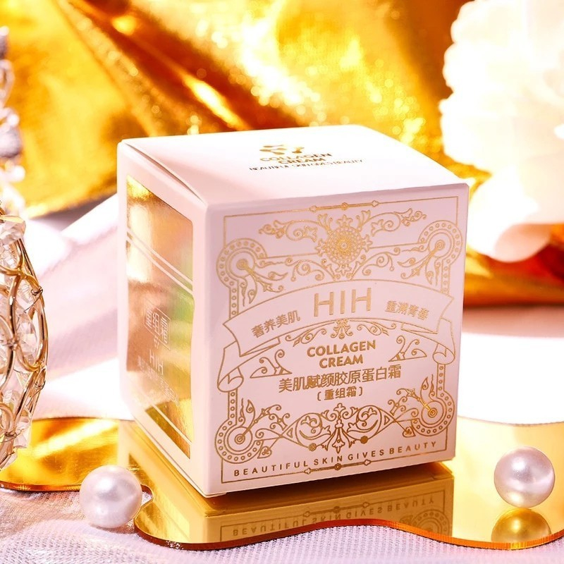 HIH คอลลาเจนครีม เนื้อละเอียดบางเบา ชุ่มชื่น ฟื้นฟูผิวหน้ากระจ่างใส NO.84094