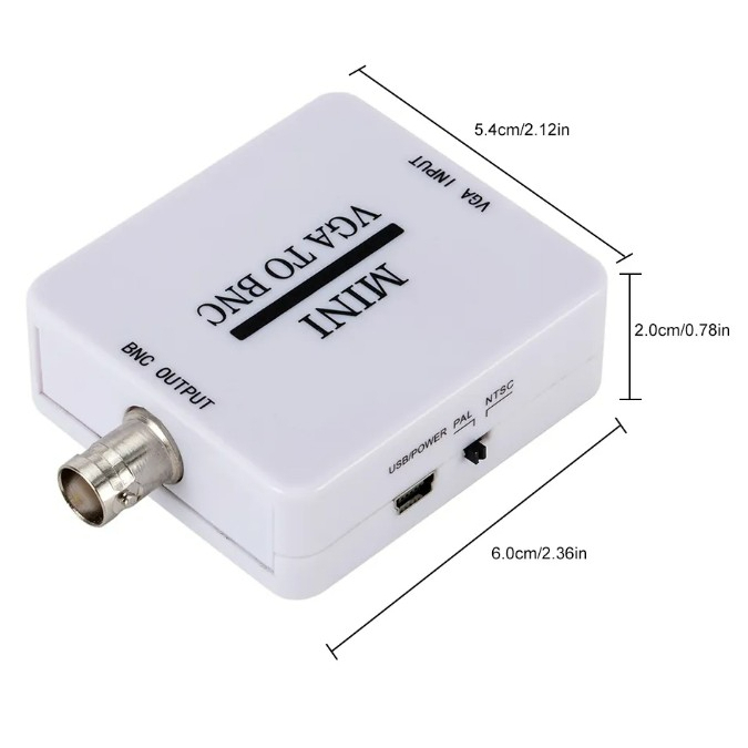 กล่องแปลงวีดีโอ VGA to BNC ,VGA to BNC converter แปลงภาพจากทีวีเป็น สายrg VGA เป็น BNC,อะแดปเตอร์แปลงสัญญาณ VGA ด้วย BNC