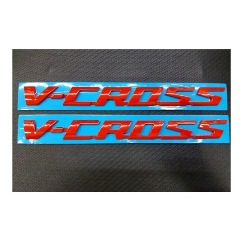 โลโก้ vcross 2020 สีแดง 1 คู่