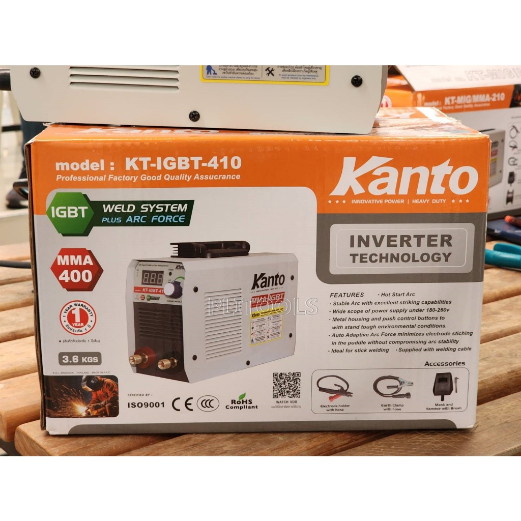 KANTO ตู้เชื่อม Inverter 400 Amp อุปกรณ์ครบ พร้อมใช้งาน รุ่น KT-IGBT-410 / MMA-400 ( IGBT Inverter W