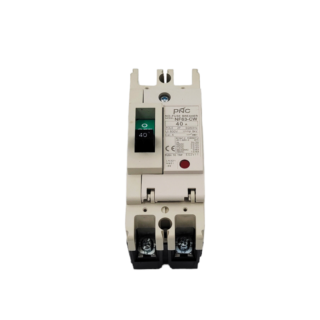 NF63-CW/2P NO-FUSE BREAKER MCCB เบรกเกอร์ 2โพ พิกัดกระแส: 32A 40A 50A 63A 50/60Hz Ui 600V Uimp 6KV Cat:A สินค้าพร้อมส่ง - รูปที่ 3