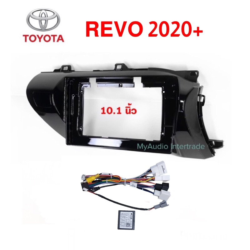 หน้ากาก TOYOTA REVO 2020+ สำหรับใส่จอขนาด 10 นิ้ว พร้อมปลั๊กตรงรุ่น แคนบัส