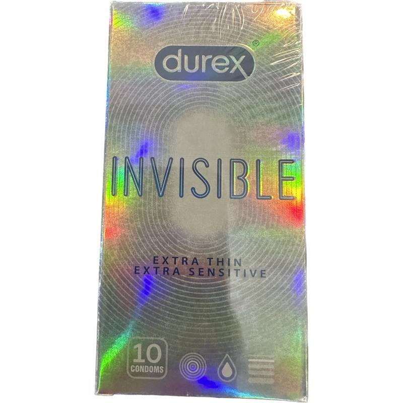 [Durex] Invisible Extra Thin 52 mm จำนวน 10 ชิ้น ดูเร็กซ์ ถุงยางอนามัย รุ่นบางเฉียบ 52 มม.