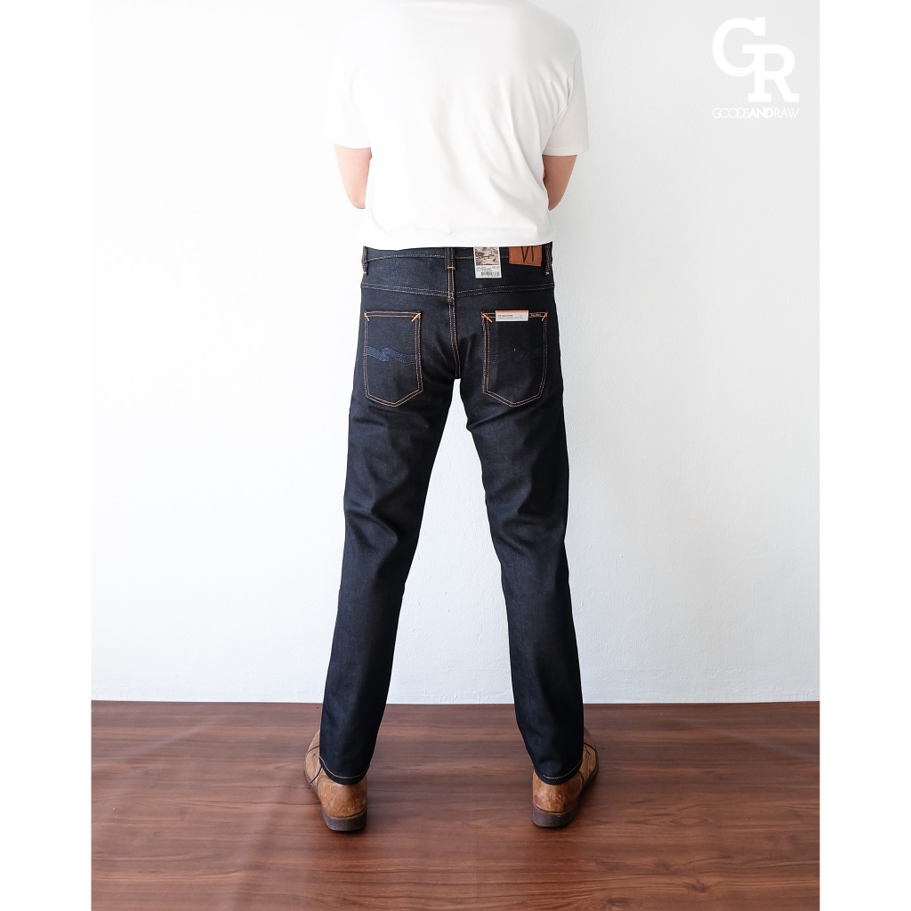 ฟรี! ถุงผ้า300฿ Lean Dean Dry True Selvage แบรนด์ Nudie Jeans แท้ 100% by Goods & Raw