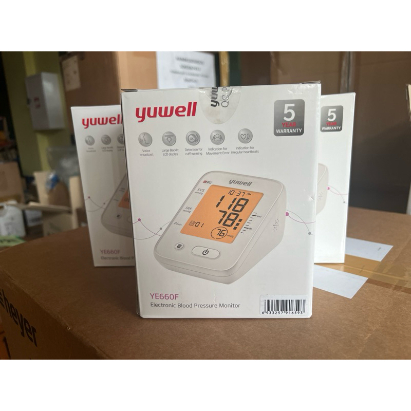 เครื่องวัดความดันโลหิต YUWELL รุ่นYE660F(สินค้าพร้อมส่ง)รับประกัน5ปี