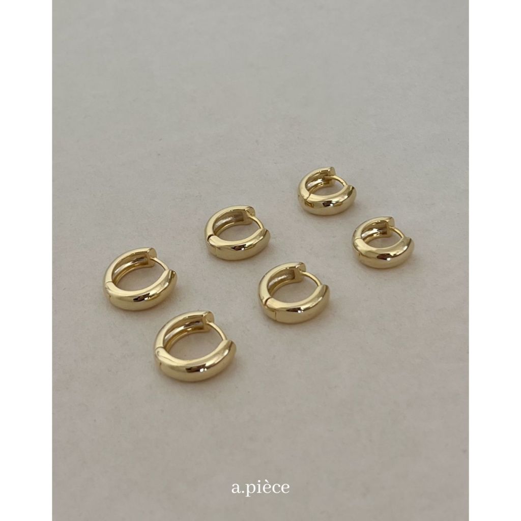 A.piece ต่างหูห่วง [silver 925 post] Starry one-touch