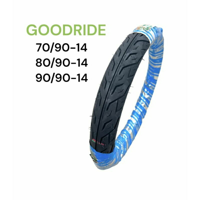 ซื้อ [ใช้โค้ดคุ้มลด 20%] ยางนอก 70/90-14 80/90-14 90/90-14 ลายไฟ Goodride (H969) ยางไทยคุณภาพดี  เกินราคา ยางนอกมอเตอร์ไซค์