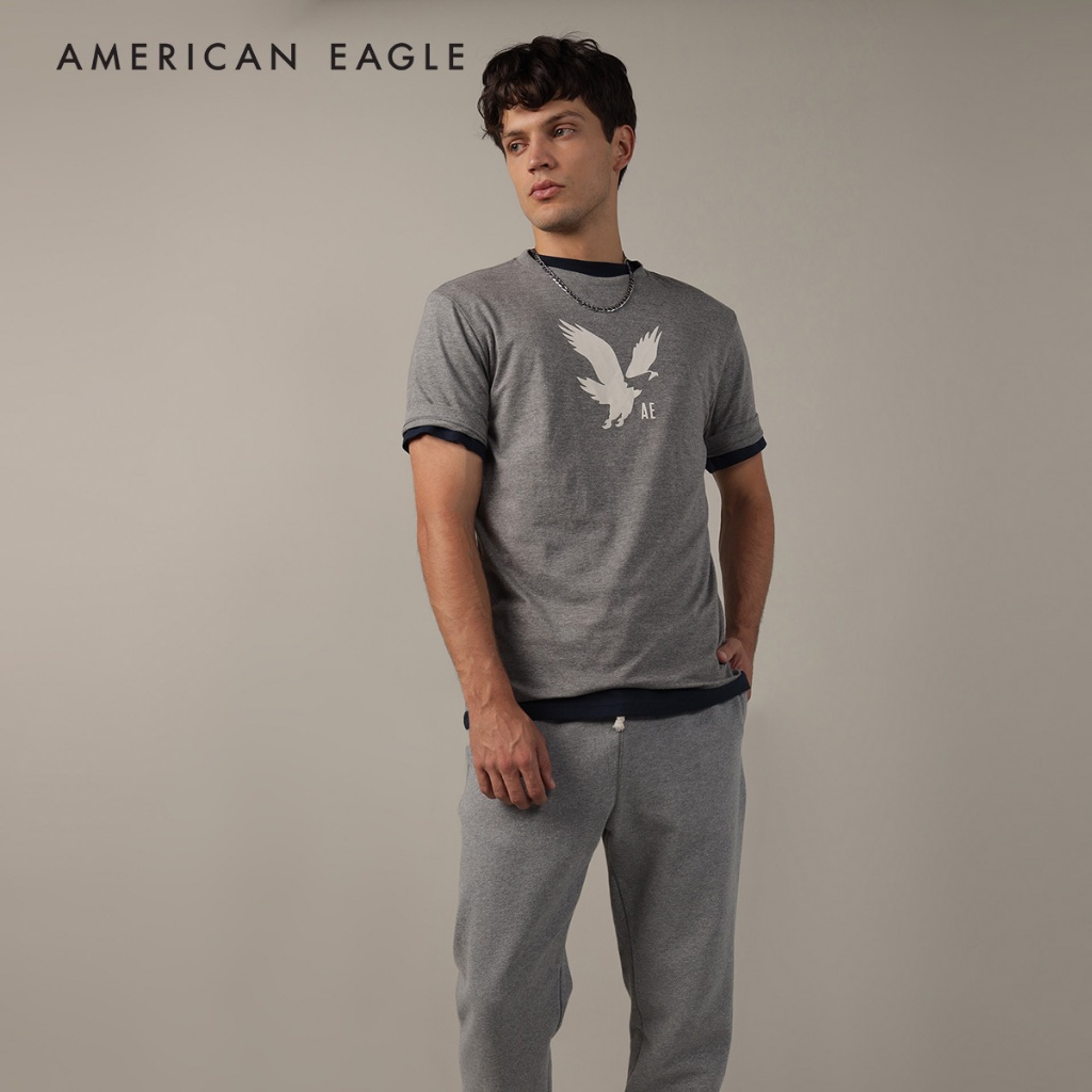 American Eagle 24/7 Good Vibes Graphic T-Shirt เสื้อยืด ผู้ชาย กราฟฟิค (EMTS 017-3298-006)