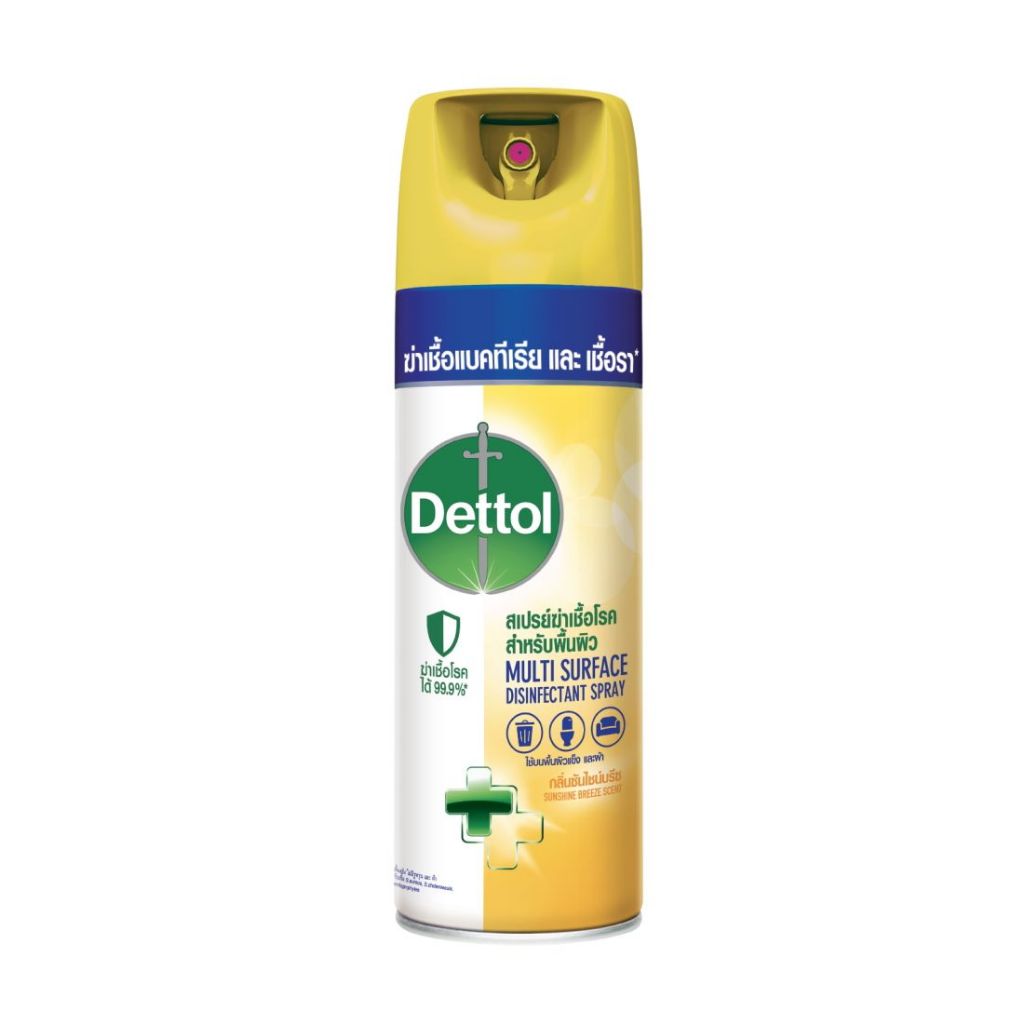 [Gift] Dettol เดทตอล สเปรย์ฆ่าเชื้อเดทตอล สเปรย์ทำความสะอาด ดิสอินเฟคแทนท์ สูตรซันไชน์บรีซ 450มล.X1