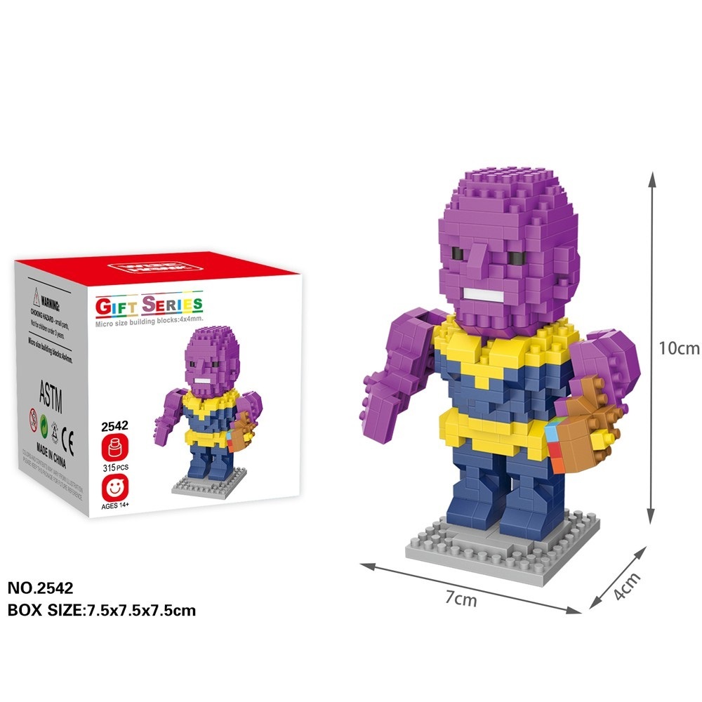 [ส่งไวจากไทย] (315 ชิ้น) ตัวต่อ นาโน ไมโคร Lego โมเดล ฟิกเกอร์ ชุด Super Hero ธานอส Thanos Marvel Avengers อเวนเจอร์ส ขอ