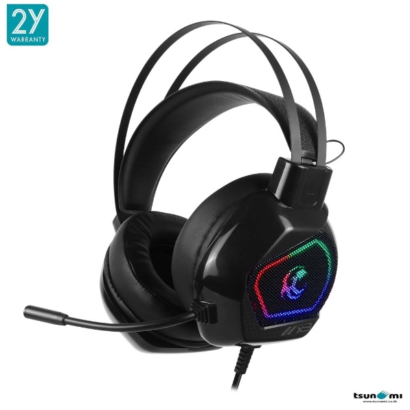 หูฟังเกมมิ่ง Tsunami M-LITE X3 7.1 Virtual Sound RGB Gaming Headphone