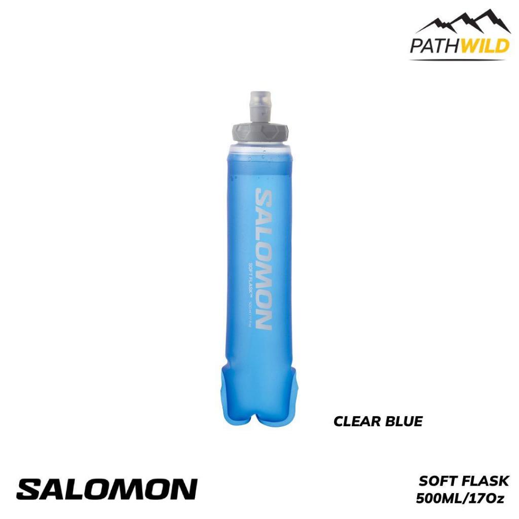 SALOMON SOFT FLASK 500ML/17Oz ขวดน้ำนิ่มสำหรับเป้น้ำวิ่งเทรล มีวาล์วสำหรับดื่มน้ำได้ง่าย น้ำหนักเบา