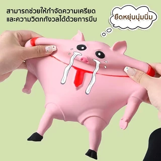 ตรามังกร หมูบีบ ตุ๊กตาหมู บีบ ยืดได้ นุ่มนิ่ม บีบอัด ตุ๊กตาซิลิโคนยางนิ่ม ลดความเครียด