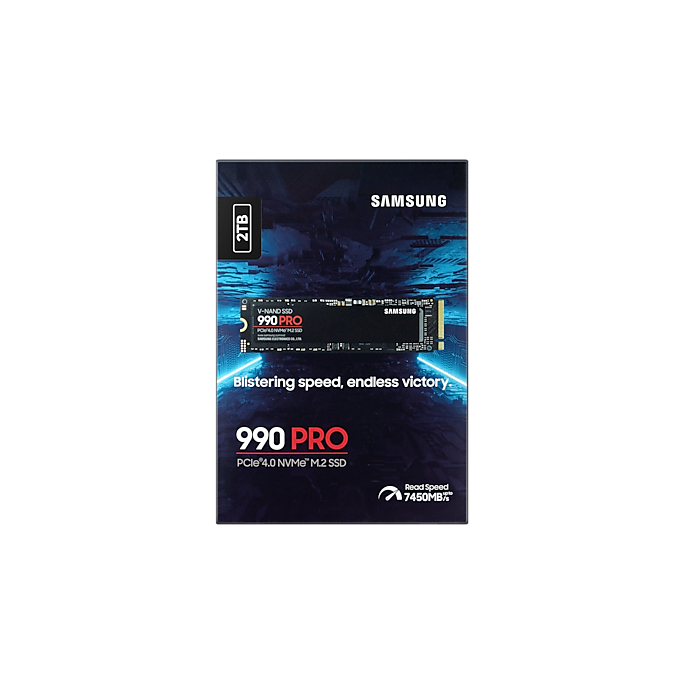 SAMSUNG 990 PRO SSD M.2 7,450 / 6,900 MB/s ความจุ 2TB : 5Y (990 PRO / MZ-V9P2T0BW)