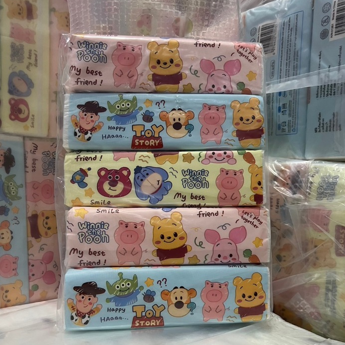 ทิชชู่ DISNEY ห่อยาว 1 แพค 10 ห่อ สินค้าพร้อมส่ง คุณภาพดี