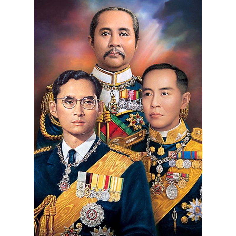 ภาพประดับบ้าน รูปมงคล พระฉายาลักษณ์ ร.5 ร.9 กรมหลวงชุมพร สำหรับใส่กรอบ หรือติดผนัง ขนาด 15x21 นิ้ว