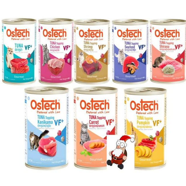 Ostech Gourmet VF+ อาหารกระป๋องแมวออสเทค กัวเม่ VF+ ทูน่า 400 g(1 กระป๋อง)