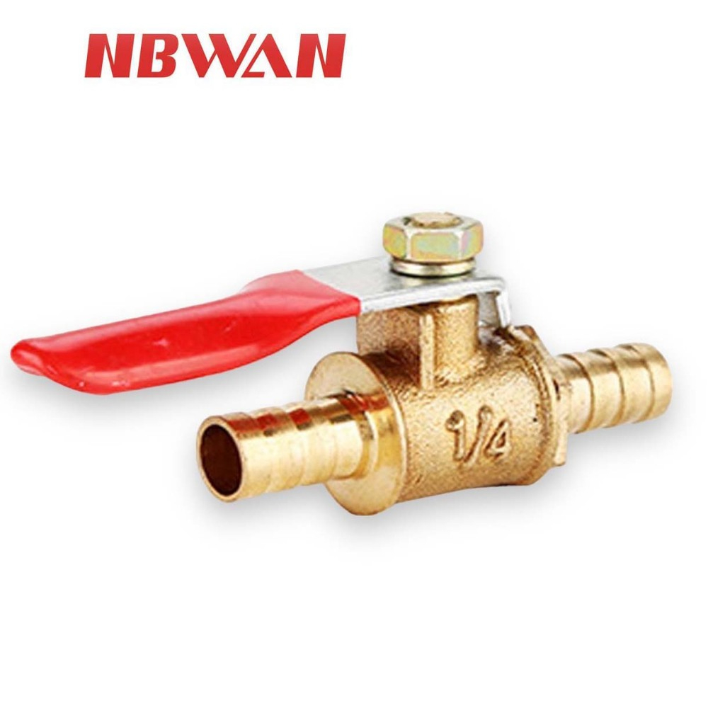 NBWAN วาล์วน้ำมัน ทองเหลือง หางปลาคู่ ขนาด 6 8 10 12 มม.